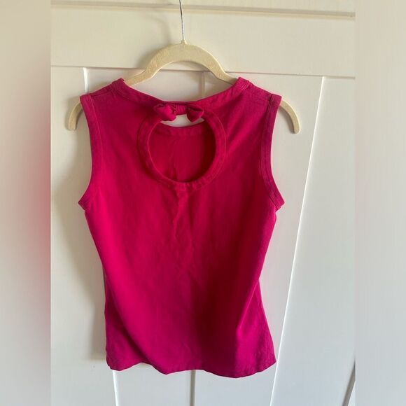 Kate Spade “In Full Bloom” Sleeveless Fitted Tee with a Bow - Picture 3 of 8